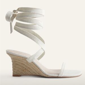 Reformation Alessa lace up wedge espadrille